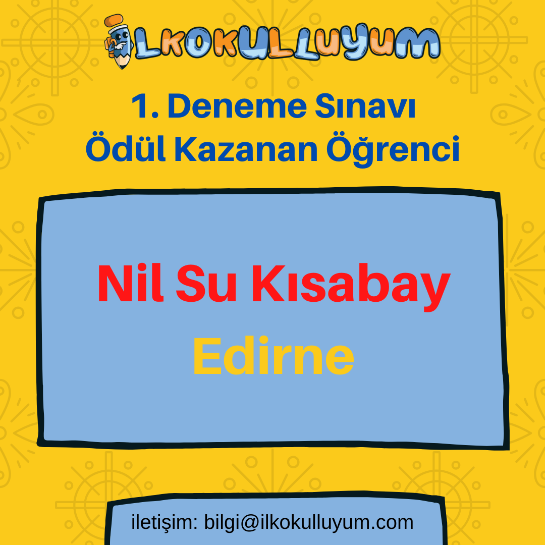 2024/2025 1. TÜRKİYE GENELİ ÖDÜLLÜ DENEME SINAVI HEDİYE ÇEKİLİŞİ SONUÇLARI