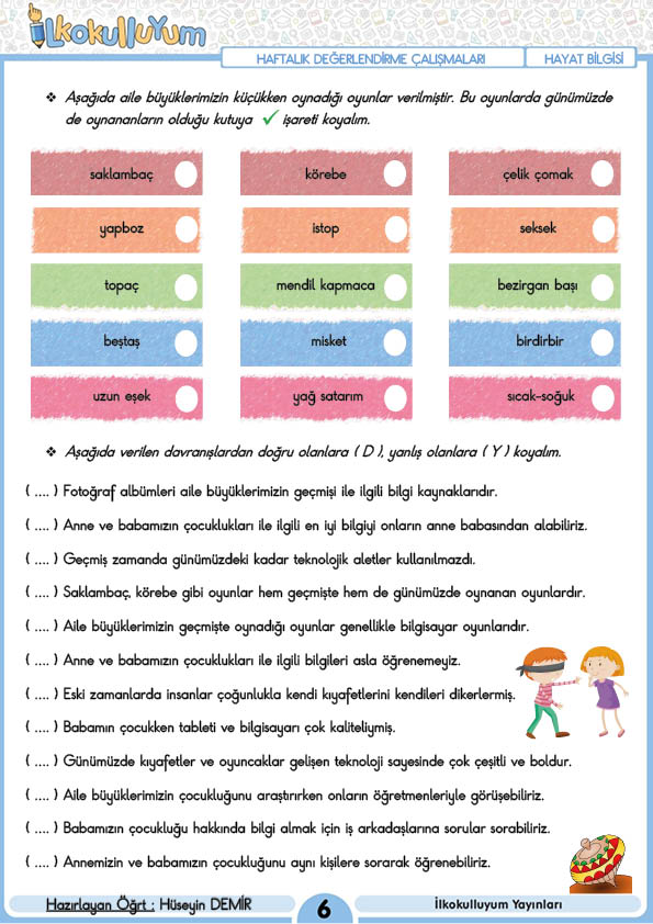 3. SINIF 9. HAFTA ÖDEVLERİ (ETKİLEŞİMLİ VE CEVAP ANAHTARLI) | İlkokulluyum